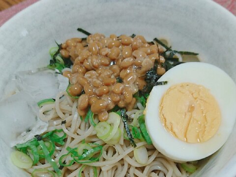 流水めんで簡単に♪冷やし納豆ソバ♪